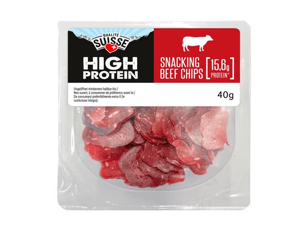 Chips de bœuf riches en protéines