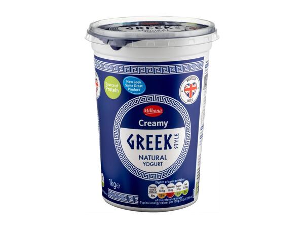 Milbona Creamy Greek Style Natural Yogurt