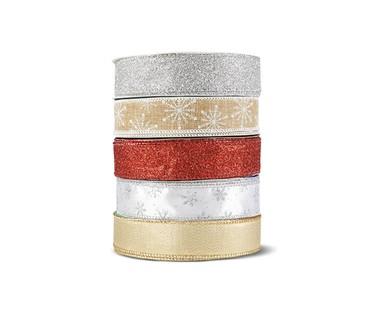 Merry Moments 1.5" or 2.5" Wire Fabric Premium Ribbon