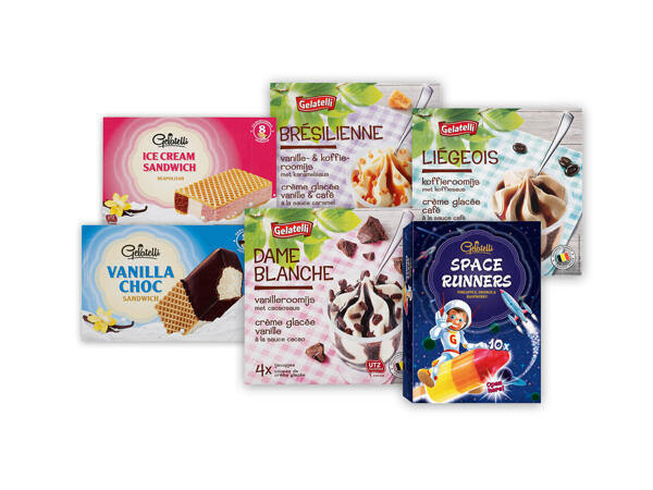 Coupe de glace, gaufrette à la crème glacée ou glaces fusées