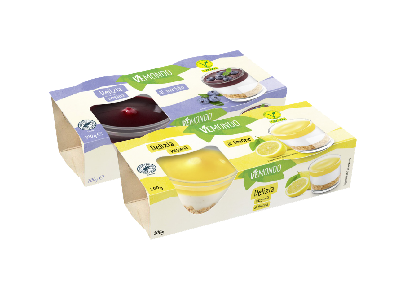 Lemon or Blueberry Vegan Dessert