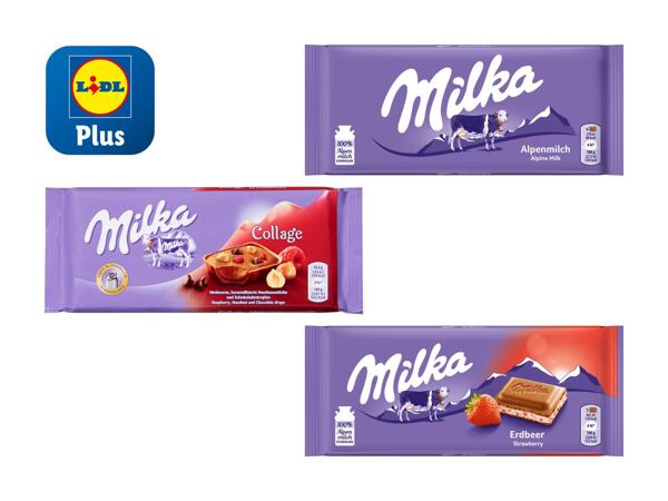 Tablettes de chocolat Milka