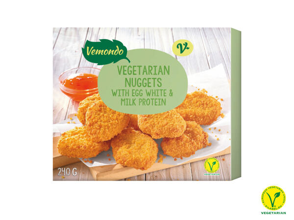 Lakto–ovo– vegetariska nuggets