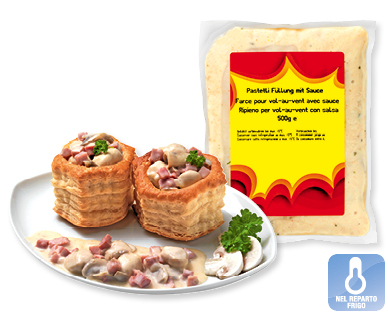 Ripieno per vol-au-vent con salsa