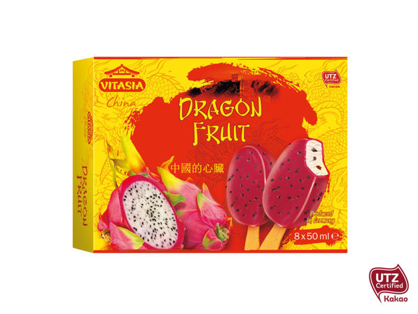 Glasspinnar med drakfruktssorbet