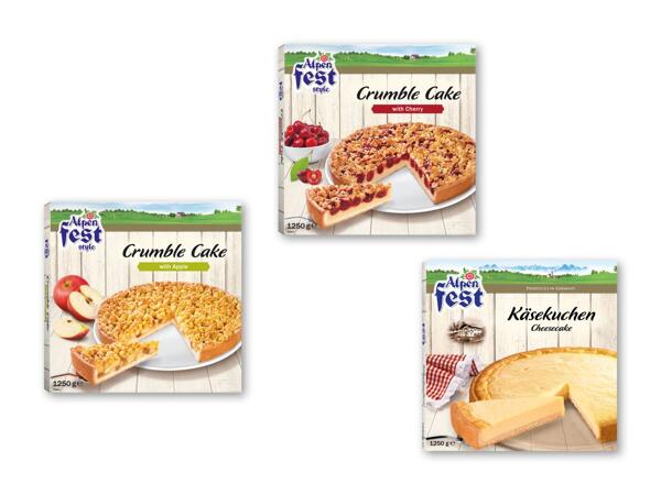 ALPENFEST Crumblekage eller cheesecake