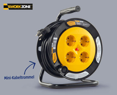 WORKZONE Mini-Kabeltrommel/ Kabelbox/ Schutzkontakt- verlängerung