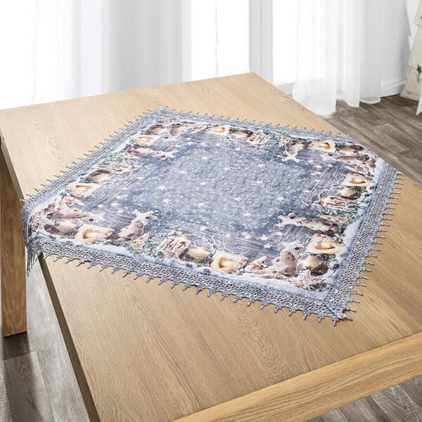 Tischläufer oder Mitteldecke mit Spitze