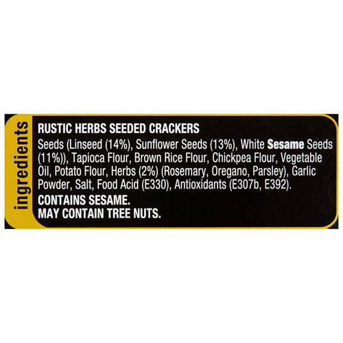 Seeded Crackers Rustic Herbs 100g