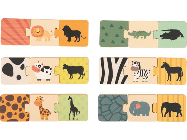 Dřevěná puzzle zvířátka