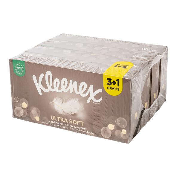 KLEENEX(R) 				Mouchoirs, pack de 4