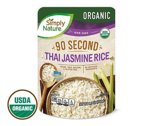 Simply Nature 
 Ready to Serve Organic Jasmine or Basmati Rice