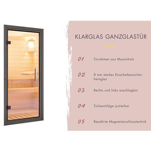 Saunahaus Elisa inklusive Ofen, schwarz