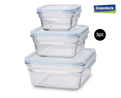 Glasslock Food Storage Containers 3 Piece Set