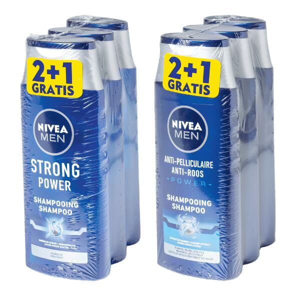 NIVEA(R) 				Shampoo voor heren, 3 st.