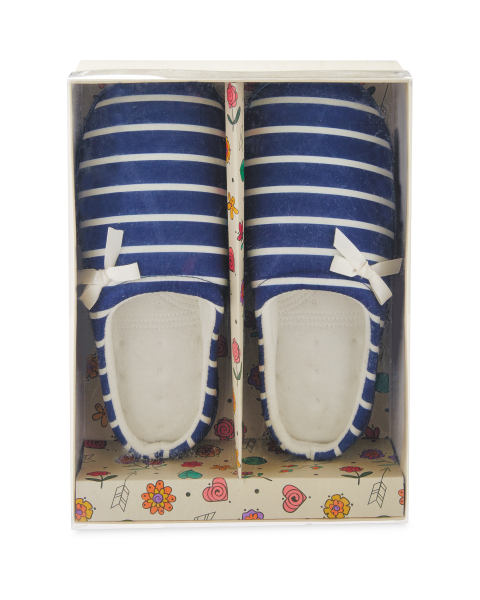 Avenue Ladies' Striped Slippers