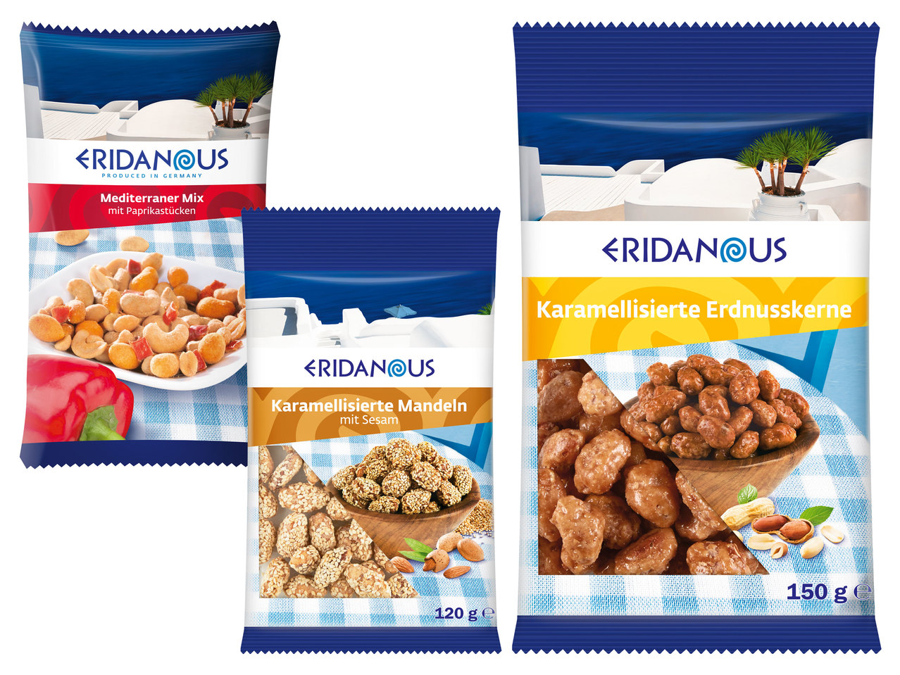 ERIDANOUS Mediterraner Nussmix/Karamellisierte Nüsse