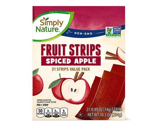 Simply Nature 
 Spiced Apple or Pumpkin Spice Fruit Strips