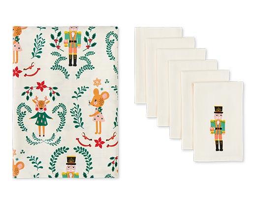 Huntington Home Cotton Tablecloth and Napkin Set