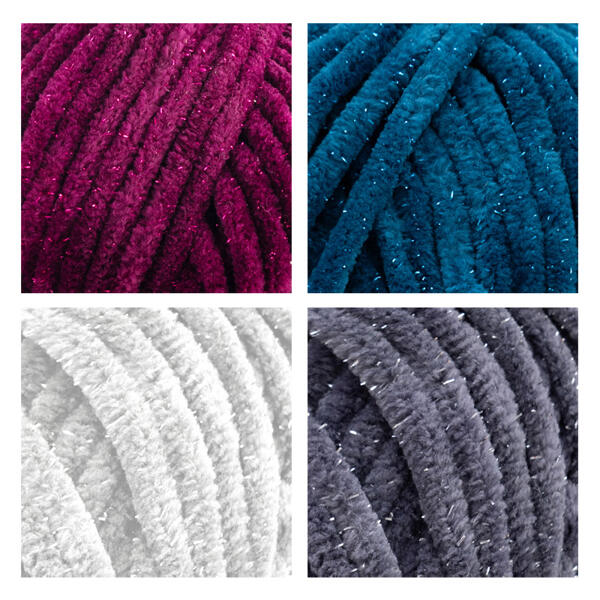 Chenille Garn mit Glitzerfaden "Glitter Velvet"