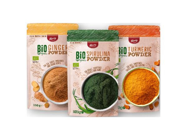 Organic grounded Turmeric, Spirulina Algae or Ginger