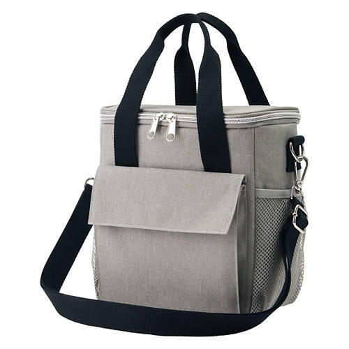 Beverage Cooler Bag - Grey, Holds Up To 12 Cans