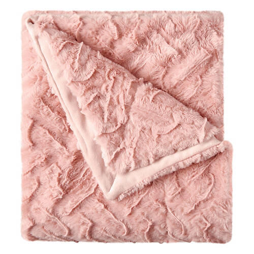 Super Soft Sculpted Throw, Pink