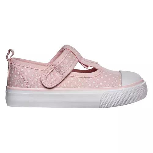 Toddler Memory Foam Canvas Slip Ons - Pink, 9/10