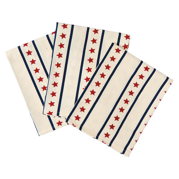 Crofton Stars & Stripes Flour Sack Towels - 3Pk