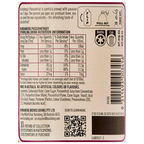 Passionfruit 4 Pack 375ml