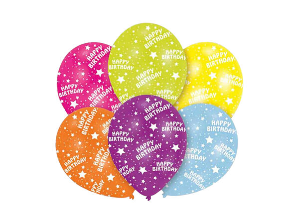 Ballons d'anniversaire, 6 pièces