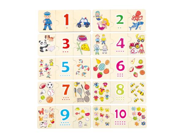 Playtive Wooden Number Puzzle - 30 Piece Set