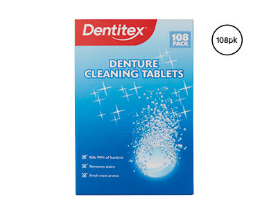 Denture Cleaning Tablets – Regular 108pk or Whitening 96pk