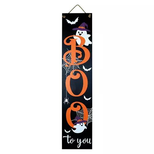 47" Tall Fall Reversible Porch Sign - Pumpkin/Boo