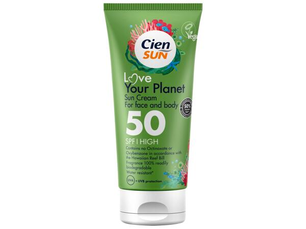 Love Your Planet Sun Cream for Face and Body SPF 50