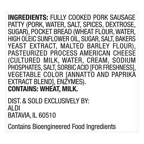 Sausage & Cheese Pita Sandwiches, 6 count