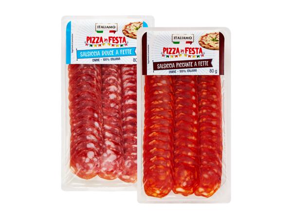 Italian sausage in slices