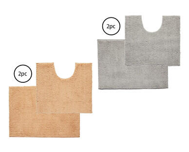 Microfibre Bath Mat 2pc Set