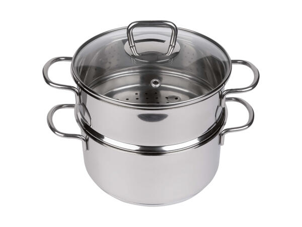 Casserole vapeur en acier inoxydable