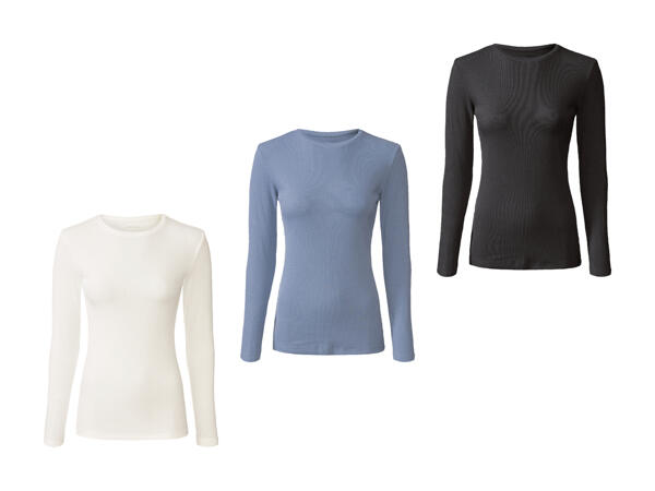 Geripptes Langarmshirt