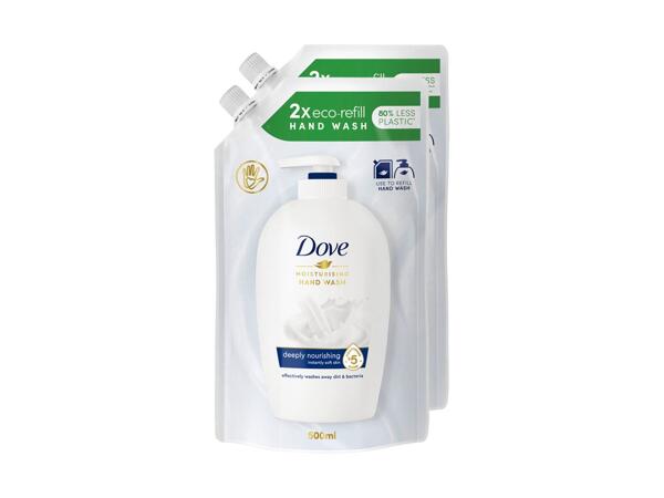 Lotion nettoyante pour les mains Dove, recharge en pack de 2