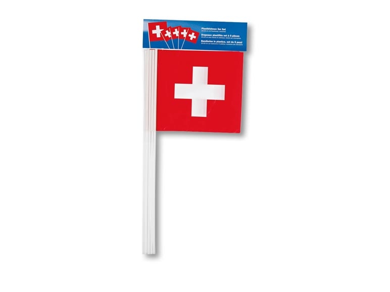 Drapeaux en plastique, lot de 5