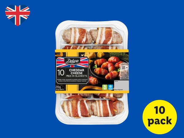 Deluxe 10 British Cheddar Cheese Pigs in Blankets