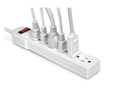Easy Home 6-Outlet Surge Protector Strip or Wall Tap