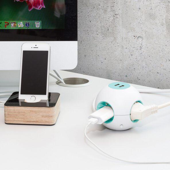 WORKZONE(R) 				Mehrfachsteckdose mit USB-Anschlüssen