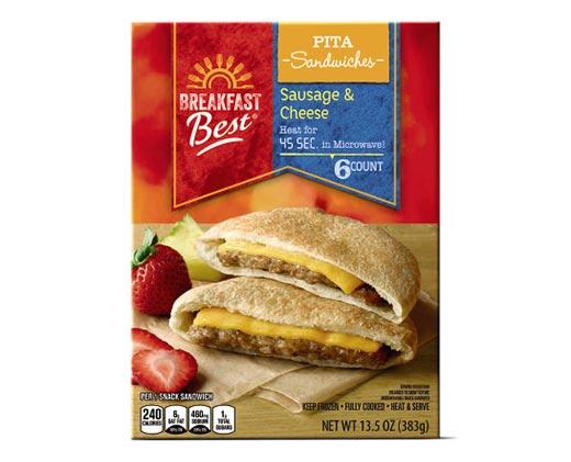 Breakfast Best 
 Egg & Cheese or Sausage & Cheese Breakfast Pitas