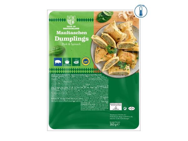Alpenfest Dumplings with Pork and Spinach