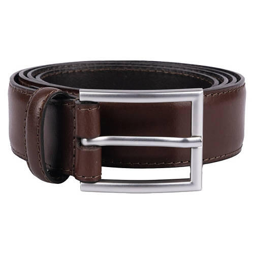 Men's Genuine Leather Belt - Brown, M