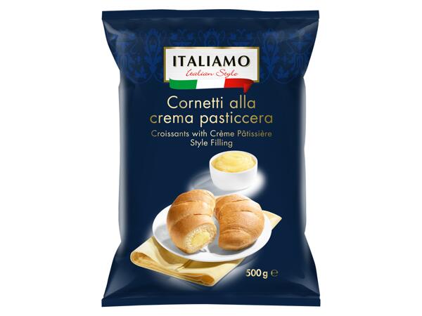 Croissant med krämfyllning