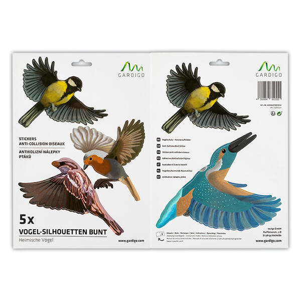 Vogel-Silhouetten 5er-Set